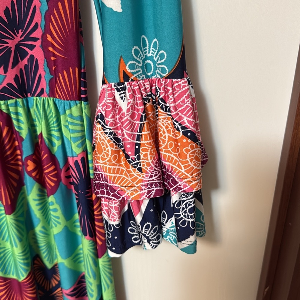 Moa Collection Multicolor Patterned Dress Size M - Picture 6 of 7